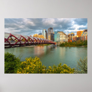 Affiche Paysage urbain de Calgary et vue panoramique sur l