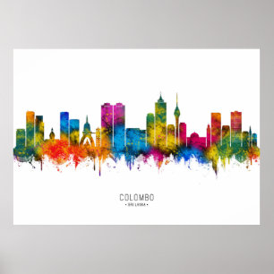 Affiche Paysage urbain de Colombo Sri Lanka