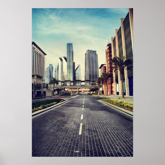 Affiche Paysage urbain de Dubaï. (Devant)