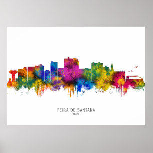 Affiche Paysage urbain de Feira de Santana, Brésil