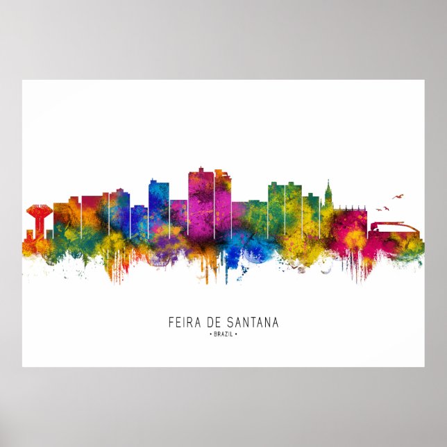 Affiche Paysage urbain de Feira de Santana, Brésil (Devant)