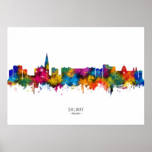 Affiche Paysage urbain de Galway Irlande