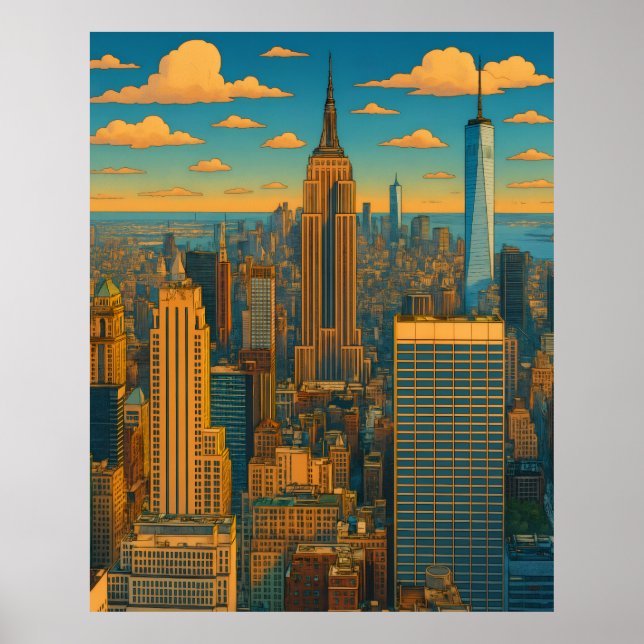 Affiche Paysage urbain de Métropole (Devant)