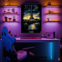 Paysage urbain de Paris - Art monochrome au fusain