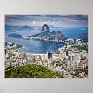 Affiche Paysage urbain de Rio de Janeiro, Brésil