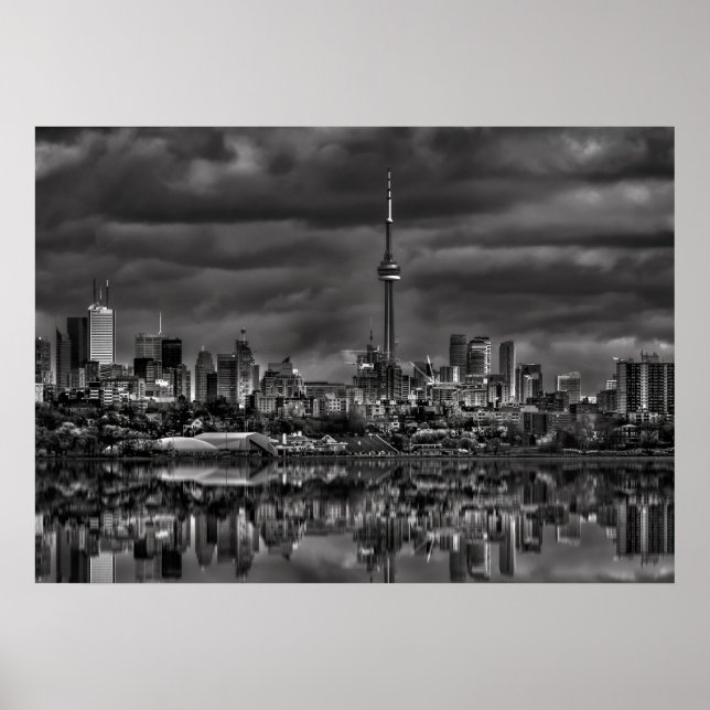Affiche Paysage urbain de Toronto vu du belvédère Sheldon  (Devant)
