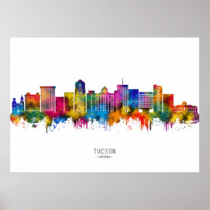 Affiche Paysage urbain de Tucson Arizona