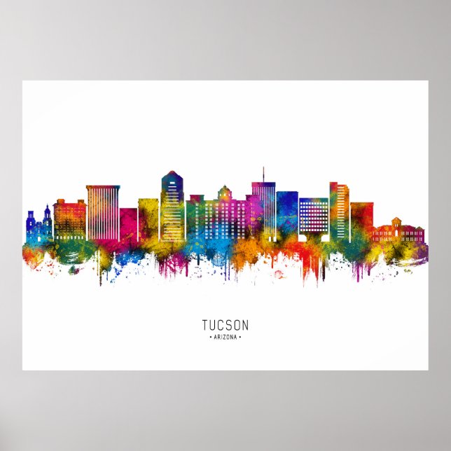 Affiche Paysage urbain de Tucson Arizona (Devant)
