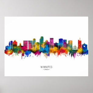 Affiche Paysage urbain de Winnipeg Manitoba
