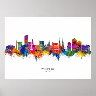 Affiche Paysage urbain de Wroclaw Pologne
