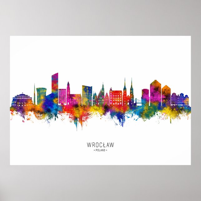 Affiche Paysage urbain de Wroclaw Pologne (Devant)