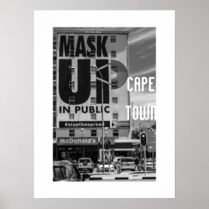 Affiche Paysage urbain du Cap Architecture Afrique du Sud