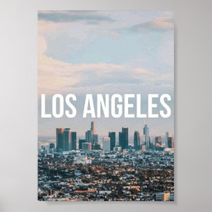 Affiche Paysage urbain rétro de Los Angeles, esthétique de