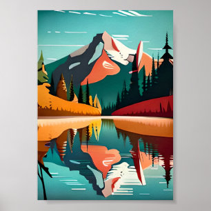 Affiche Paysage vintage sauvage