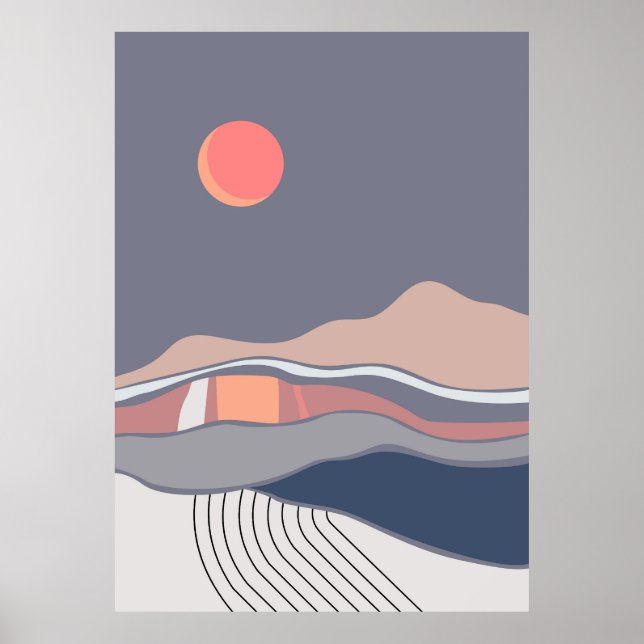 Affiche Paysages bleus (Devant)