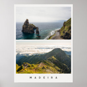 Affiche Paysages de Madère, Collage de photos de voyage
