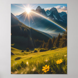 Affiche paysages de montagnes