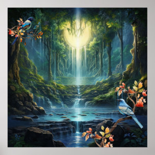 Affiche Paysages des chutes d'eau itinérantes de notre mon