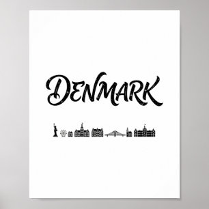 Affiche Paysages du Danemark Mode Voyage Vacances 