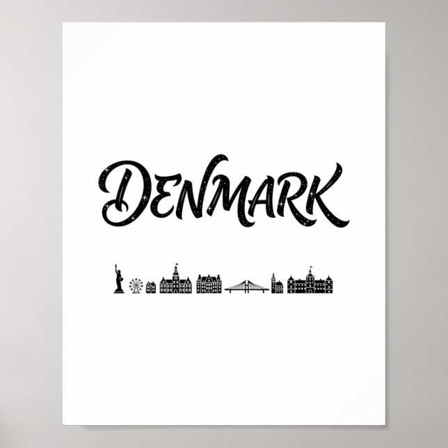Affiche Paysages du Danemark Mode Voyage Vacances  (Devant)