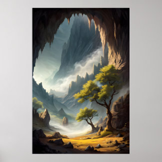 Affiche Paysages et grande grotte
