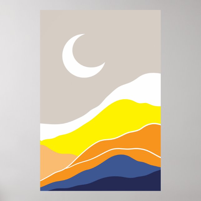 Affiche Paysages lunaires abstraits (Devant)