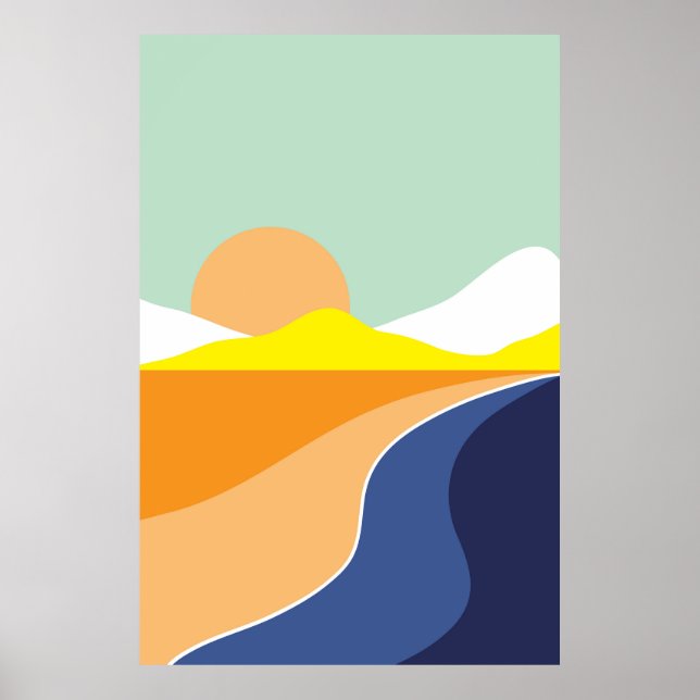 Affiche Paysages lunaires abstraits (Devant)