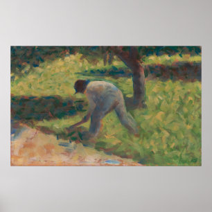 Affiche Paysan Avec Chou