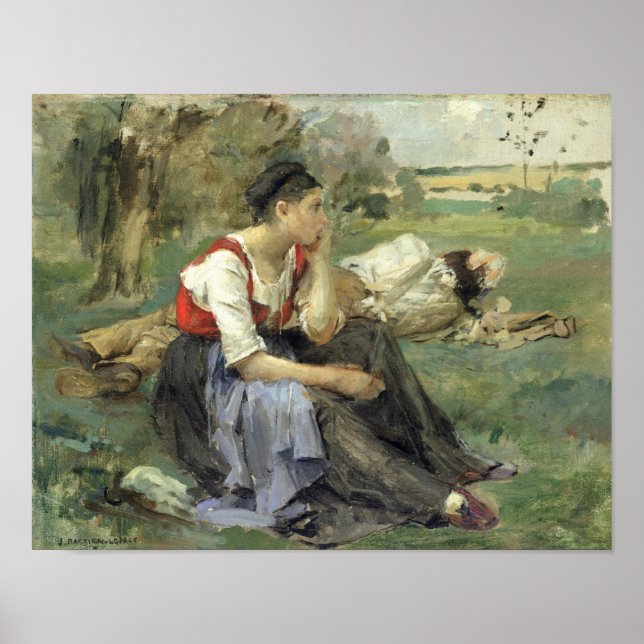 Affiche Paysans au repos, 1877 (Devant)