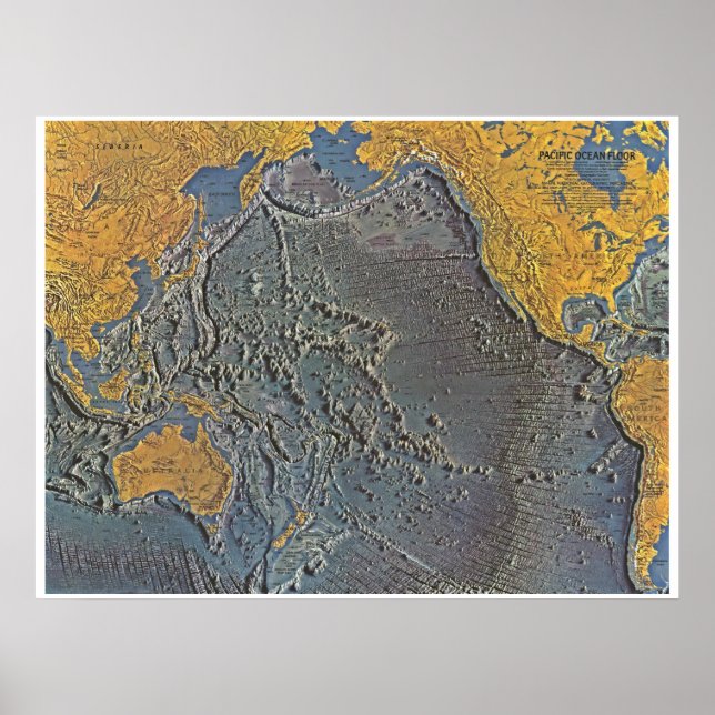 Affiche " Pazifik : 1969/heute - Meeresboden Karte (Devant)
