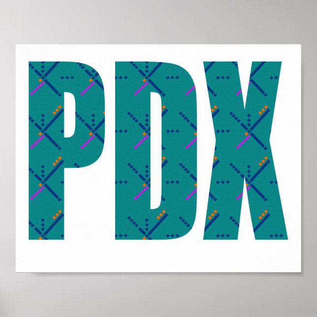 Affiche PDX Portland Airport Carpet Text (Devant)