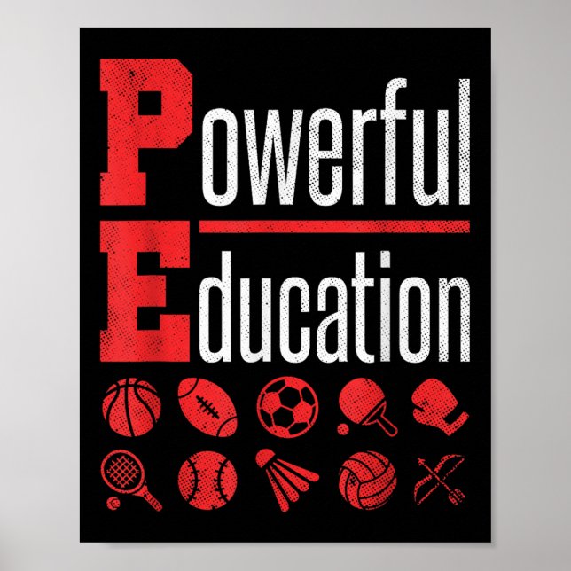 Affiche Pe Enseignant Gym Éducation Physique Motivation de (Devant)