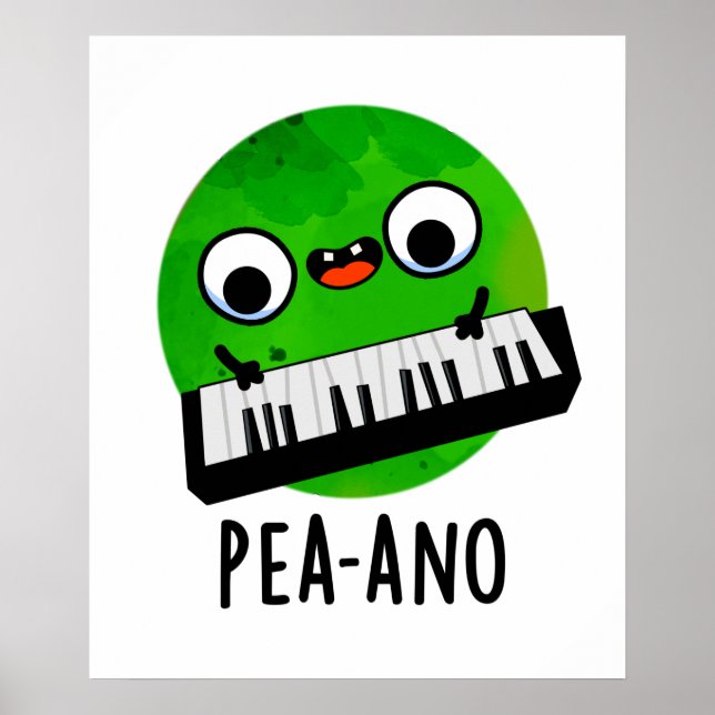 Affiche Pea-ano Funny Musique Veggie Pea Pun (Devant)