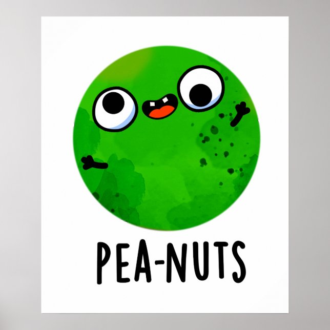 Affiche Pea-noix drôle Crazy Pea Pun (Devant)