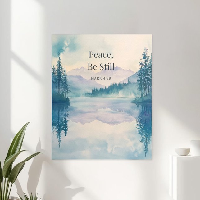 Affiche Peace Be Still Scripture Wall Art – Mark 4:39 (Créateur téléchargé)