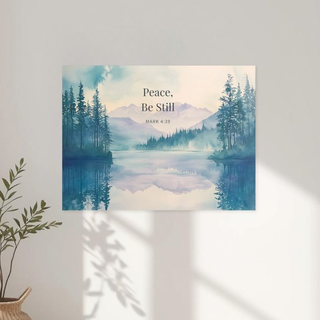 Affiche Peace Be Still Scripture Wall Art – Mark 4:39 (Créateur téléchargé)