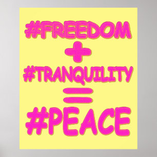 Affiche "PEACE EQUATION" Cute Design. Buy Now