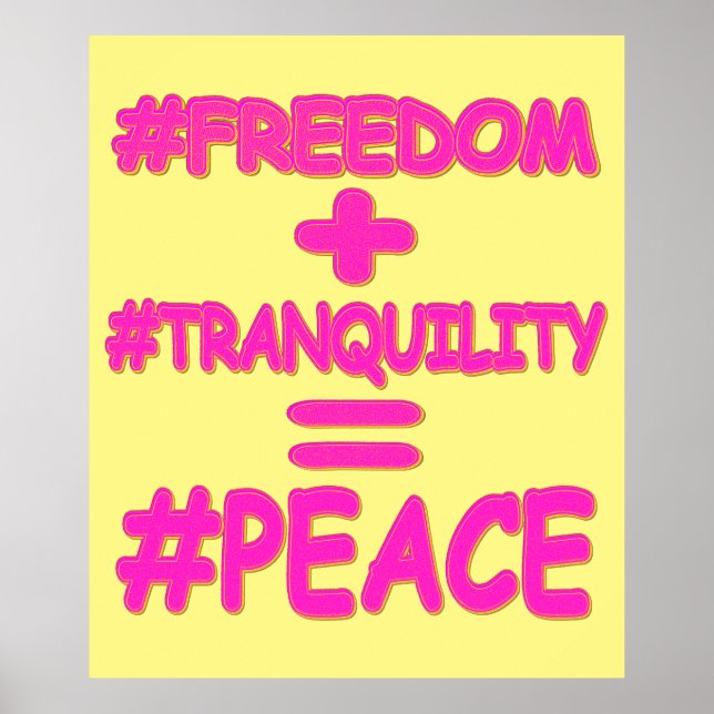 Affiche "PEACE EQUATION" Cute Design. Buy Now (Devant)