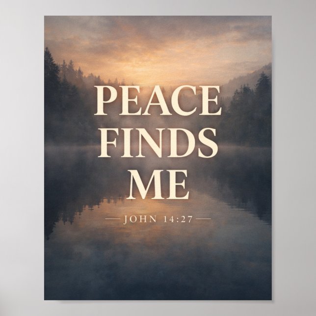 Affiche Peace Finds Me Christian Scripture (Devant)