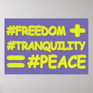 Affiche "PEACE FORMULA EQUATION" Cute Design. Buy Now