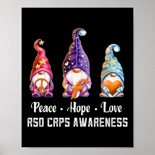 Affiche Peace Hope Love Gnomes RSD RCPS Sensibilisation (Devant)