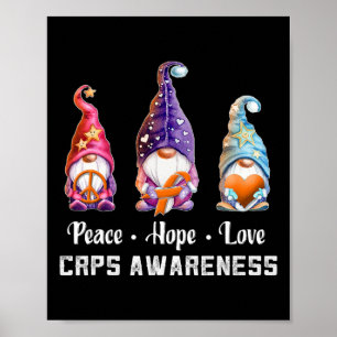 Affiche Peace Hope Love Gnomes Sensibilisation aux culture
