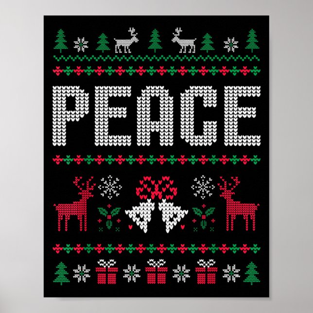 Affiche Peace I Come In Peace Matching Couple Ugly Merry C (Devant)