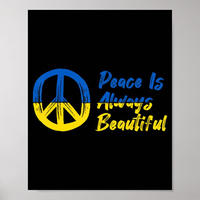 Affiche Peace I Stand With Ukraine Support  (Devant)