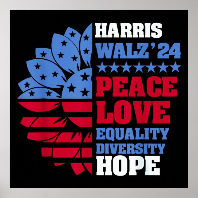 Affiche Peace LGBT Harris Waltz (Devant)