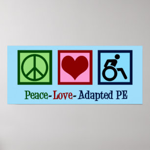 Affiche Peace Love Adapted PE