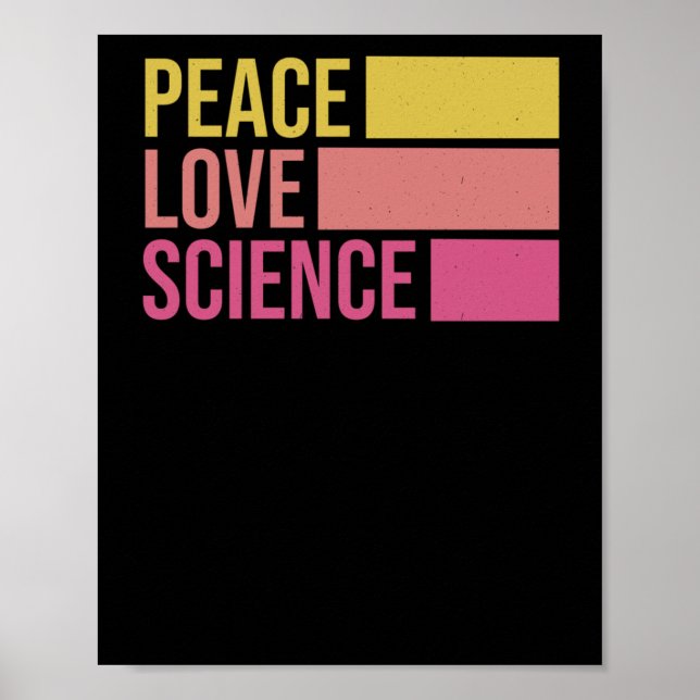 Affiche Peace Love And Science ! Sticker3 (Devant)