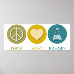 Affiche Peace Love Biology