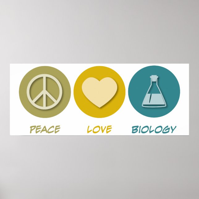 Affiche Peace Love Biology (Devant)