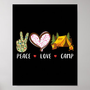 Affiche Peace Love Camp Don Pour Hommes Femmes Enfants Cam
